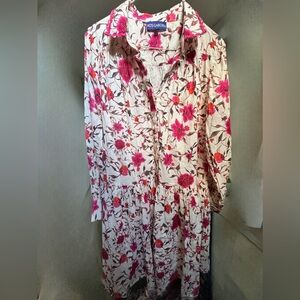 Ro’s Garden Floral Dress  - Pink and White